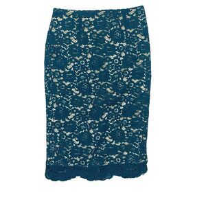 House of CB London Peacock Blue Lace Lareina Skirt Small NWT Spring Break Event